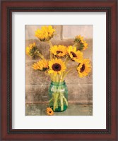 Framed Country Sunflowers I