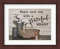 Framed Begin Each Day with a Grateful Heart