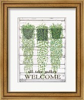 Framed Ivy Welcome All Who Gather