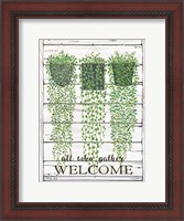 Framed Ivy Welcome All Who Gather