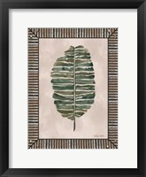 Banana Leaf Galvanized Framed Print