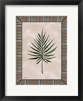 Palm Leaf Galvanized Framed Print