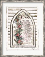 Framed Love is Patient Arch with Flowers
