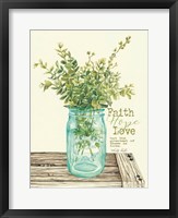 Framed Faith, Hope, Love and Eucalyptus