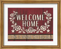 Framed Welcome Home