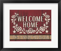 Framed Welcome Home