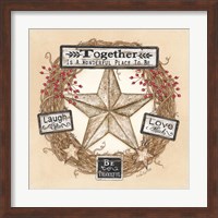 Framed Barn Star Wreath