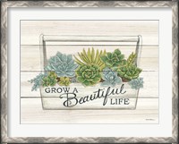 Framed Beautiful Life Succulents