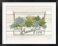 Framed Beautiful Life Succulents