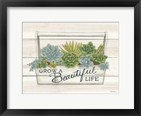 Framed Beautiful Life Succulents