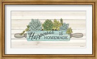 Framed Happiness is Homemade Succulents