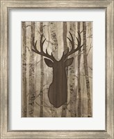 Framed Deer in Trees