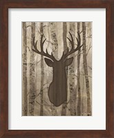 Framed Deer in Trees