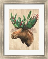 Framed Holiday Moose