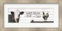 Framed Farm Fresh Milk and Eggs