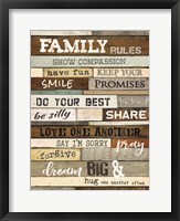 Framed Family Rules