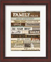 Framed Family Rules