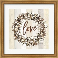 Framed Love Cotton Wreath