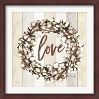 Framed Love Cotton Wreath
