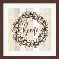 Framed Home Cotton Wreath