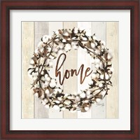 Framed Home Cotton Wreath