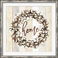 Framed Home Cotton Wreath
