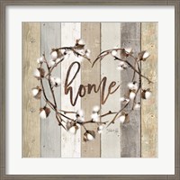 Framed Home Cotton Wreath