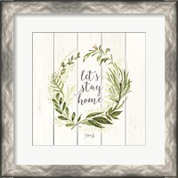 Framed Let's Stay Home Wreath