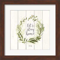 Framed Let's Stay Home Wreath