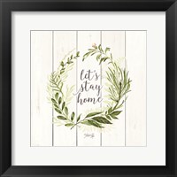 Framed Let's Stay Home Wreath