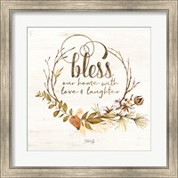 Framed Bless Our Home Fall Foliage
