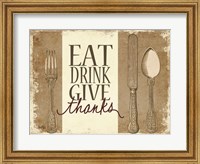 Framed Eat, Drink, Give Thanks