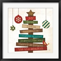 Framed Christmas Tree Sentiments