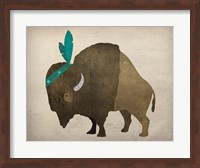 Framed Buffalo Bison III