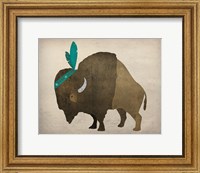 Framed Buffalo Bison III