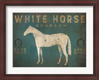 Framed White Horse No Kentucky