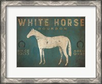 Framed White Horse No Kentucky