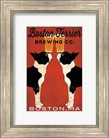 Framed Boston Terrier Brewing Co Boston