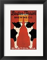 Framed Boston Terrier Brewing Co Boston