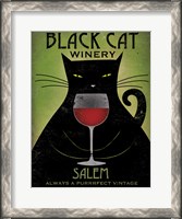 Framed Black Cat Winery Salem