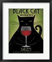 Framed Black Cat Winery Salem