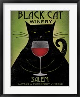 Framed Black Cat Winery Salem