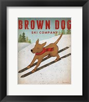 Framed Brown Dog Ski Co