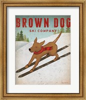 Framed Brown Dog Ski Co
