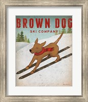 Framed Brown Dog Ski Co