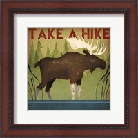 Framed Take a Hike Moose