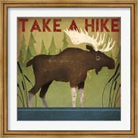 Framed Take a Hike Moose