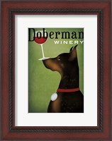 Framed Single Doberman Winery