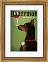 Framed Single Doberman Winery