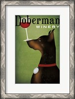 Framed Single Doberman Winery
